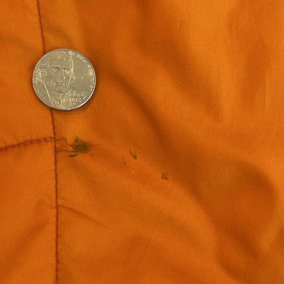 Rare Patagonia vintage Micro Puff Primaloft Hoodie Full Zip Jacket M Med Orange - Picture 14 of 14